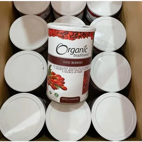 ( Mẫu mới Tem Nổi ) kỷ Tử Organic Traditions GoJi Berries 454g made in USA( date 6/27)