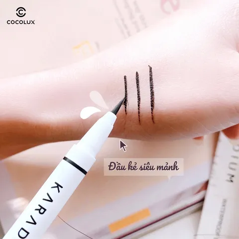 Bút Dạ Kẻ Mắt Karadium Vỏ Trắng siêu mảnh