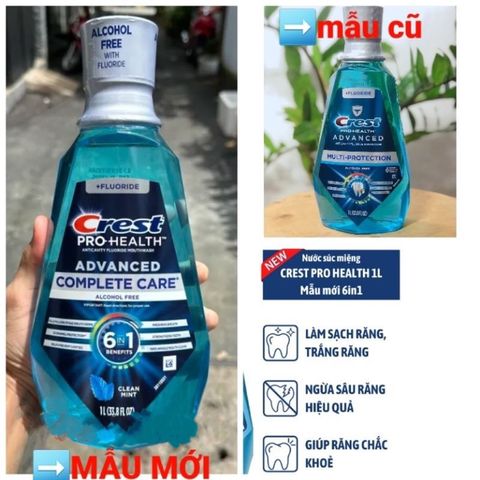 [HÀNG MỸ] Nước Súc Miệng Crest Pro-Health Advanced Complete Care (1000ml) Trắng Răng Thơm Miệng - Shop Mẹ Bún