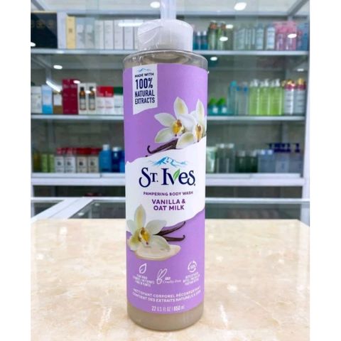 Sữa Tắm Stives vanilla Và sữa yến mạch 650ml - nhập khẩu từ Mỹ