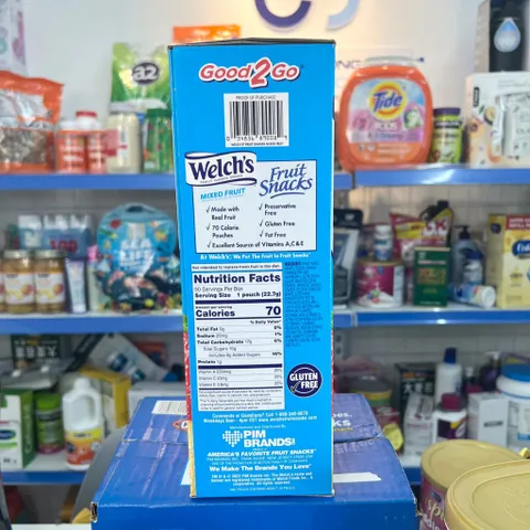Mỹ - Hộp Kẹo Dẻo Trái Cây Welch's Fruit Snacks  90 Gói hương trái cây Date 6/2026 Kẹo Dẻo Welch