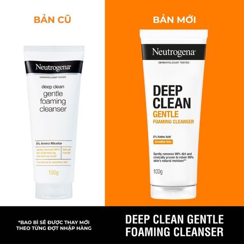 [HCM] Sữa Rửa Mặt Neutrogena Deep Clean Làm Sạch Sâu Kiểm Soát Nhờn 100g