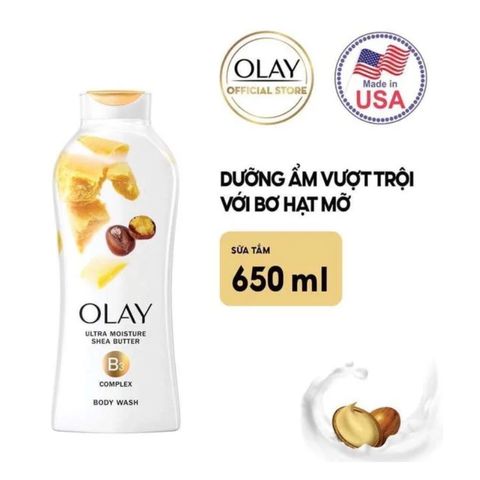 [HCM] Sữa Tắm Dưỡng Trắng Da Olay Ultra Moisture 650ml của Mỹ