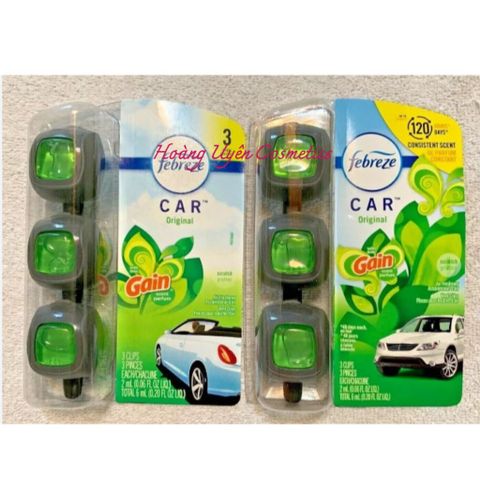 Vĩ 3 Lọ Nước Hoa Ô Tô Febreze Cao Cấp Set 3 Mùi, Nước Hoa Kẹp Cửa Gió Điều Hòa Xe Hơi - Sop Mẹ Bún 2020