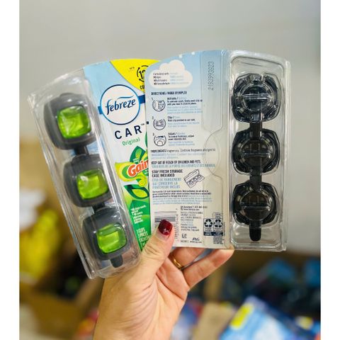Vĩ 3 Lọ Nước Hoa Ô Tô Febreze Cao Cấp Set 3 Mùi, Nước Hoa Kẹp Cửa Gió Điều Hòa Xe Hơi - Sop Mẹ Bún 2020