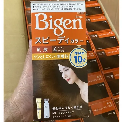 (Mẫu Mới Nhất) Thuốc Nhuộm Tóc Phủ Bạc Bigen Nhật Bản, Thuốc nhuộm tóc thảo dược Nhật Bản