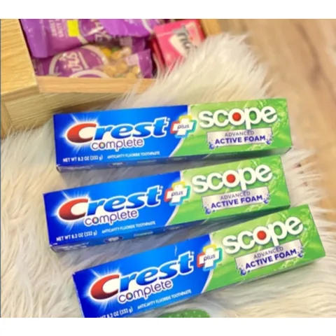 [Tuýp 178g/232g ] Kem đánh răng Crest Complete Scope Pro Advance Freshness của Mỹ