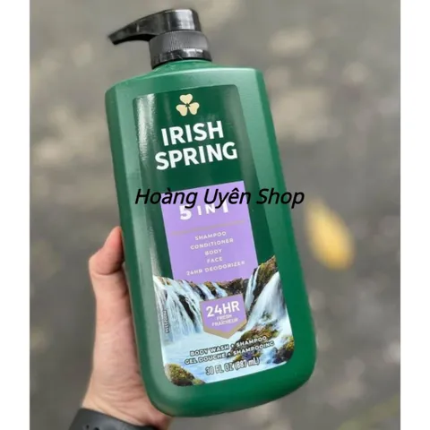 [MẪU MỚI 887ML] Sữa Tắm Gội toàn thân cho nam tươi mát 24h Irish Spring  -  Hàng Mỹ