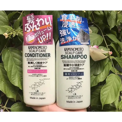 Dầu Gội Xả Ngăn Rụng Tóc Kaminomoto Của Nhật 300ml-Bộ Dầu Gội Và Dầu Xả Hỗ Trợ Mọc Tóc Kaminomoto Nhật Bản
