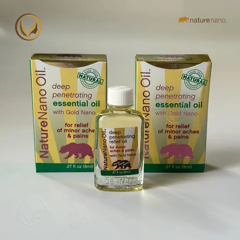 Dầu con Gấu Nature Nano Oil Nanogize -Dầu gió thiên nhiên hiệu con gấu Nhập Khẩu Mỹ Nature Nano Oil 8ml