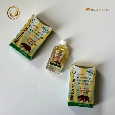 Dầu con Gấu Nature Nano Oil Nanogize -Dầu gió thiên nhiên hiệu con gấu Nhập Khẩu Mỹ Nature Nano Oil 8ml