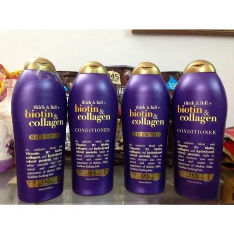 Dầu Xả Tóc Biotin Collagen OGX ngăn rụng tóc 750ml (bản mỹ không vòi)