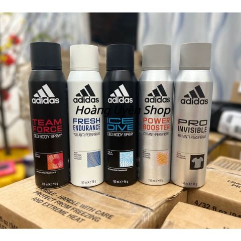 Xịt Khử Mùi Adidas 150ml - Mẫu Mới - Xịt thơm toàn thân