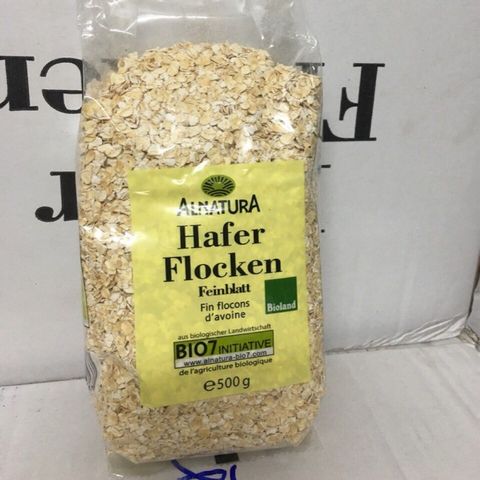 Yến mạch Hafer Flocken Bio Alnatura Đức cán vỡ/ Cán Dẹp Túi 500 g