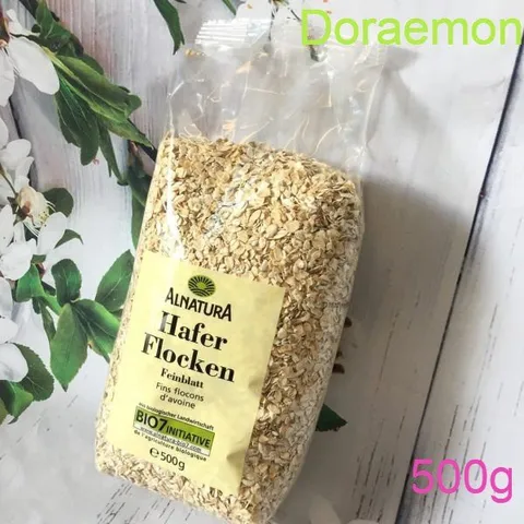 Yến mạch Hafer Flocken Bio Alnatura Đức cán vỡ/ Cán Dẹp Túi 500 g