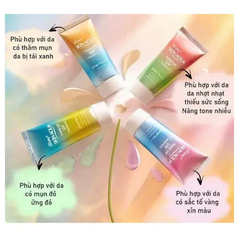 Kem Chống Nắng Nhật Bản Skin Aqua nâng tone trắng sáng Tone up UV SPF 50+ PA++++ 80gr
