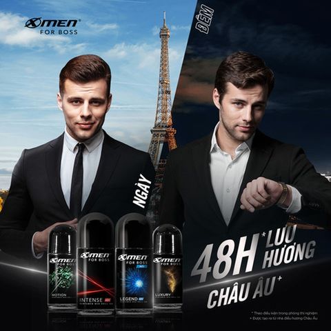 Lăn Khử Mùi Nam X-Men For Boss 40ml - Khử Mùi Ngăn Điều Tiết Mồ Hôi Nam Giới