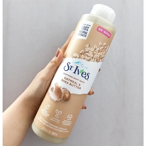 Sữa tắm dưỡng da St.Ives Yến mạch và Bơ 650ml - Mẫu Mới ( Nhiều Mùi lựa chọn)