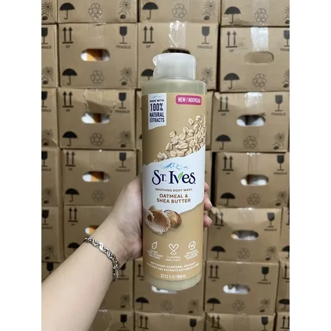 Sữa tắm dưỡng da St.Ives Yến mạch và Bơ 650ml - Mẫu Mới ( Nhiều Mùi lựa chọn)