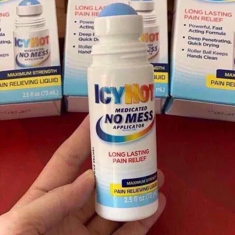 Dầu Xoa Bóp Dạng Lăn Icy Hot Medicated No Mess Applicator Pain Relieving Liquid 59ml