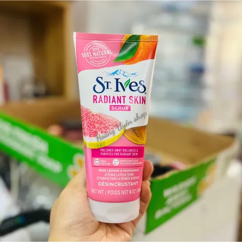 Sữa Rửa Mặt Tẩy Tế Bào Chết St.Ives Cam và Chanh Hồng 170ML - Mẫu mới Date 27