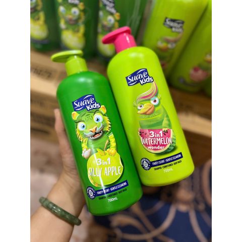 HCM- Sữa tắm, gội, xả Suave Kids 3 in 1Mỹ 700ml - Mẫu Mới