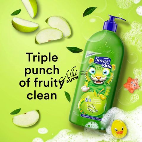 HCM- Sữa tắm, gội, xả Suave Kids 3 in 1Mỹ 700ml - Mẫu Mới