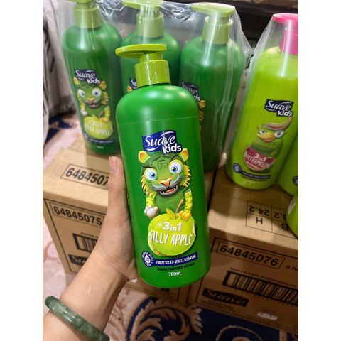 HCM- Sữa tắm, gội, xả Suave Kids 3 in 1Mỹ 700ml - Mẫu Mới