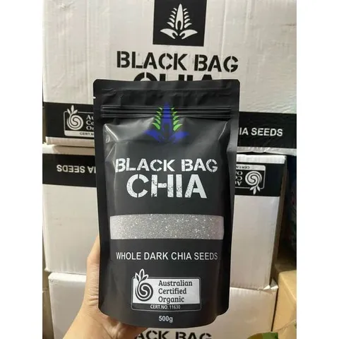 HCM - Hạt chia Úc Black Bag Chia Whole Dark Chia Seeds 500g