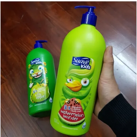 Sữa Tắm Gội Xả 3in1 Cho Bé Suave Kids Mỹ 532ml / 1.18L - Không Cay Mắt