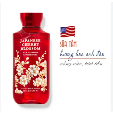 Gel tắm / Xịt Thơm Body Bath and Body Works Japanese Cherry Blossom chai 295ml
