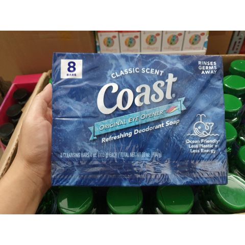 Lốc 8 Cục Xà Bông Coast Mỹ 113g