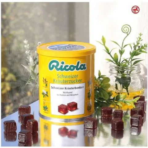 Kẹo ngậm thảo dược Ricola Original Đức hộp 180 viên giảm ho, khàn giọng 250g