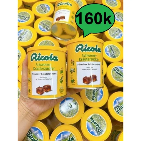 Kẹo ngậm thảo dược Ricola Original Đức hộp 180 viên giảm ho, khàn giọng 250g
