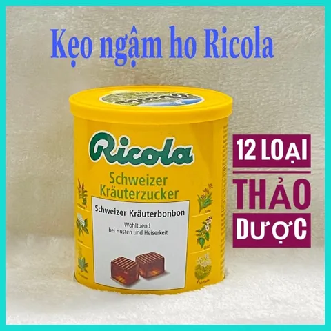 Kẹo ngậm thảo dược Ricola Original Đức hộp 180 viên giảm ho, khàn giọng 250g