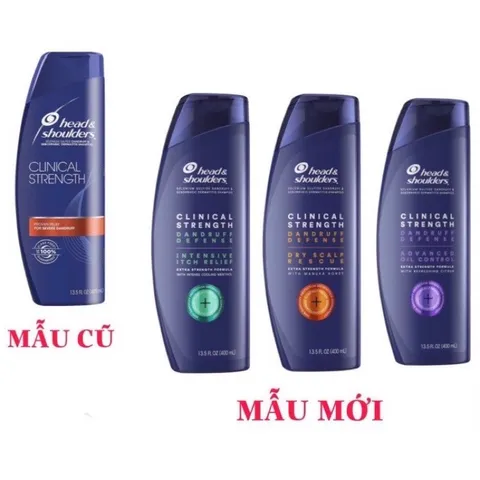 Dầu Gội Head Mỹ Giảm Gàu,Nấm, Dầu Gội Head & Shoulders Clinical Strength 400ml (Bill Mỹ)