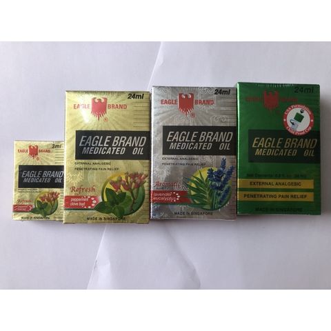 [ Hàng Mỹ ] Dầu Gió Con Ó Xanh,Trắng, Vàng chính hãng Eagle Brand 24 ml (Phân Loại)