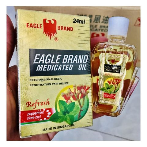 [ Hàng Mỹ ] Dầu Gió Con Ó Xanh,Trắng, Vàng chính hãng Eagle Brand 24 ml (Phân Loại)