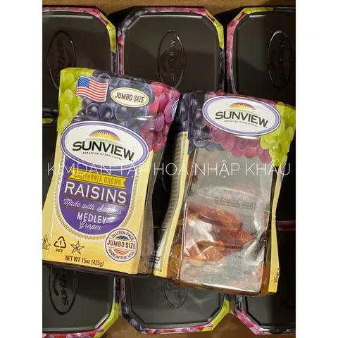 NHO KHÔ SUNVIEW RAISINS HỘP 425G NHẬP KHẨU MỸ HSD 3/2026