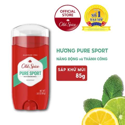 Lăn Sáp Khử Mùi Nam Old Spice Pure Sport High Edurance Deodorant 68g - 85gr Chuẩn Mỹ