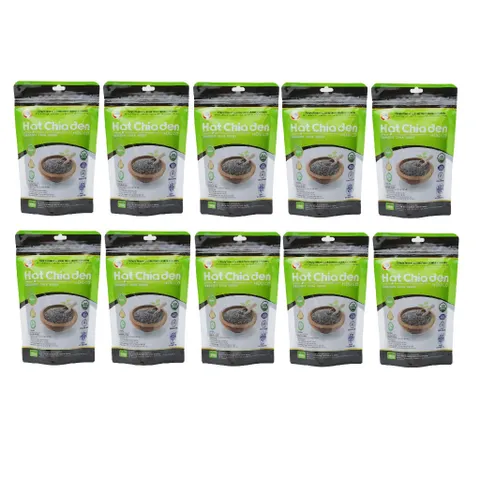 Sỉ - Combo 10 Gói Hạt Chia Đen Úc Black Bag 500g Thanh Nhiệt Pha Nước Mát