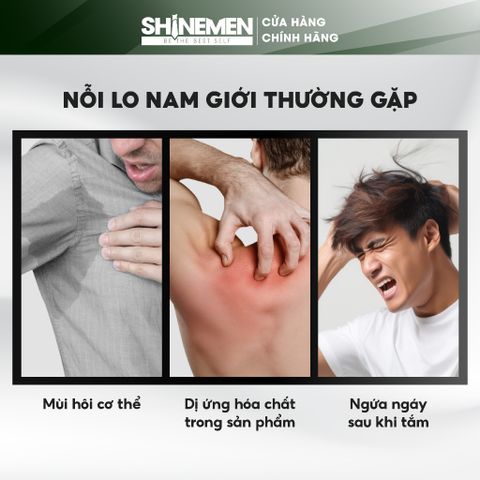 Bộ quà Tết 3 in 1 cho nam SHINEMEN - Sữa tắm gội Mint-Man 300ml, kèm vớ và móc khóa, chăm sóc da và tóc hiệu quả