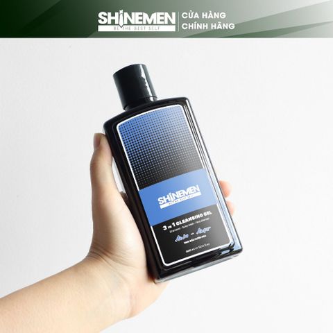 Combo Sữa Tắm Gội và Rửa Mặt 3 in 1 SHINEMEN Nam Hương AWA-AMOR 300ml & Travel Size 50ml - Sản Phẩm Thiên Nhiên Chăm Sóc Da Tóc