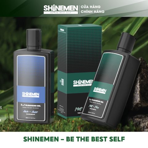Combo Sữa Tắm Gội và Rửa Mặt 3 in 1 SHINEMEN cho Nam Hương Nước Hoa AWA-AMOR - Giải Pháp Chăm Sóc Toàn Diện Cho Da và Tóc