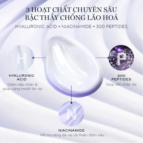Kem Dưỡng Da Lancôme Tím Rénergie 300-Peptide Cream 15ml – Tái Tạo Da, Giảm Nhăn, Săn Chắc