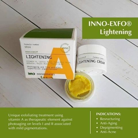 Kem Peel Vitamin A 5% Innoaesthetics Inno Lightening - Tái Tạo Da, Giảm Thâm Mụn, Làm Sáng Da, Chăm Sóc Da Mặt Chuyên Sâu