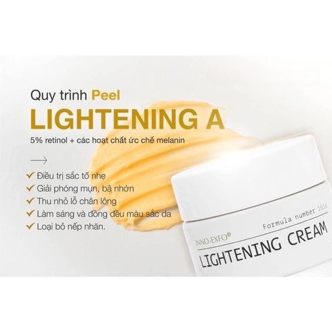 Kem Peel Vitamin A 5% Innoaesthetics Inno Lightening - Tái Tạo Da, Giảm Thâm Mụn, Làm Sáng Da, Chăm Sóc Da Mặt Chuyên Sâu