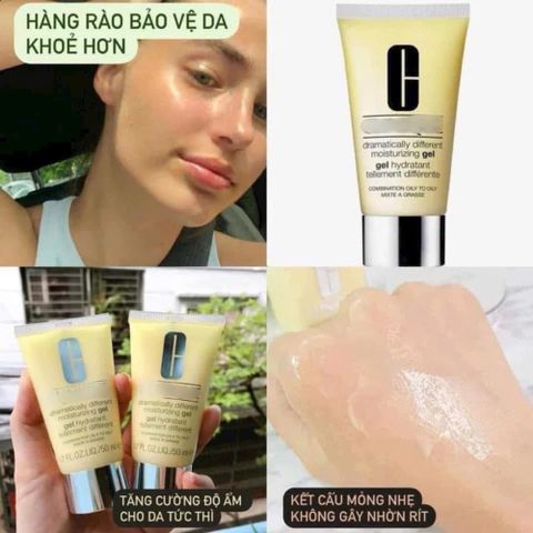 Gel Dưỡng Ẩm Clinique Dramatically Different 125ml - Dành Cho Da Dầu & Hỗn Hợp, Cấp Ẩm Sâu, Thẩm Thấu Nhanh, Không Gây Bít Tắc