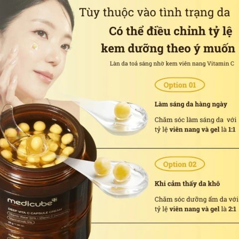 Kem Dưỡng Da Medicube Viên Nang 55g - Deep Vita C & PDRN Pink Collagen - Dưỡng Sáng, Tái Tạo, Ngăn Ngừa Lão Hóa Toàn Diện