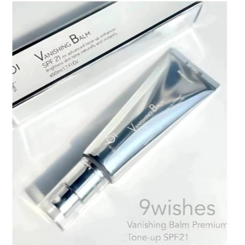 Kem Dưỡng Trắng Da 9Wishes Vanishing Balm Premium SPF21+++ 50ml - Dưỡng Ẩm, Làm Sáng Da Tự Nhiên, Phù Hợp Mọi Loại Da